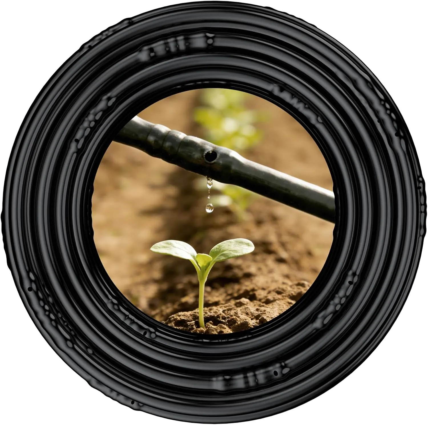 Pawfly 100 ft. 1/4" PE Drip Irrigation Tubing, Black Polyethylene Distribution Line, Quick-Connect Compatible Drip Hose for Small Garden & Potted Plants view 10