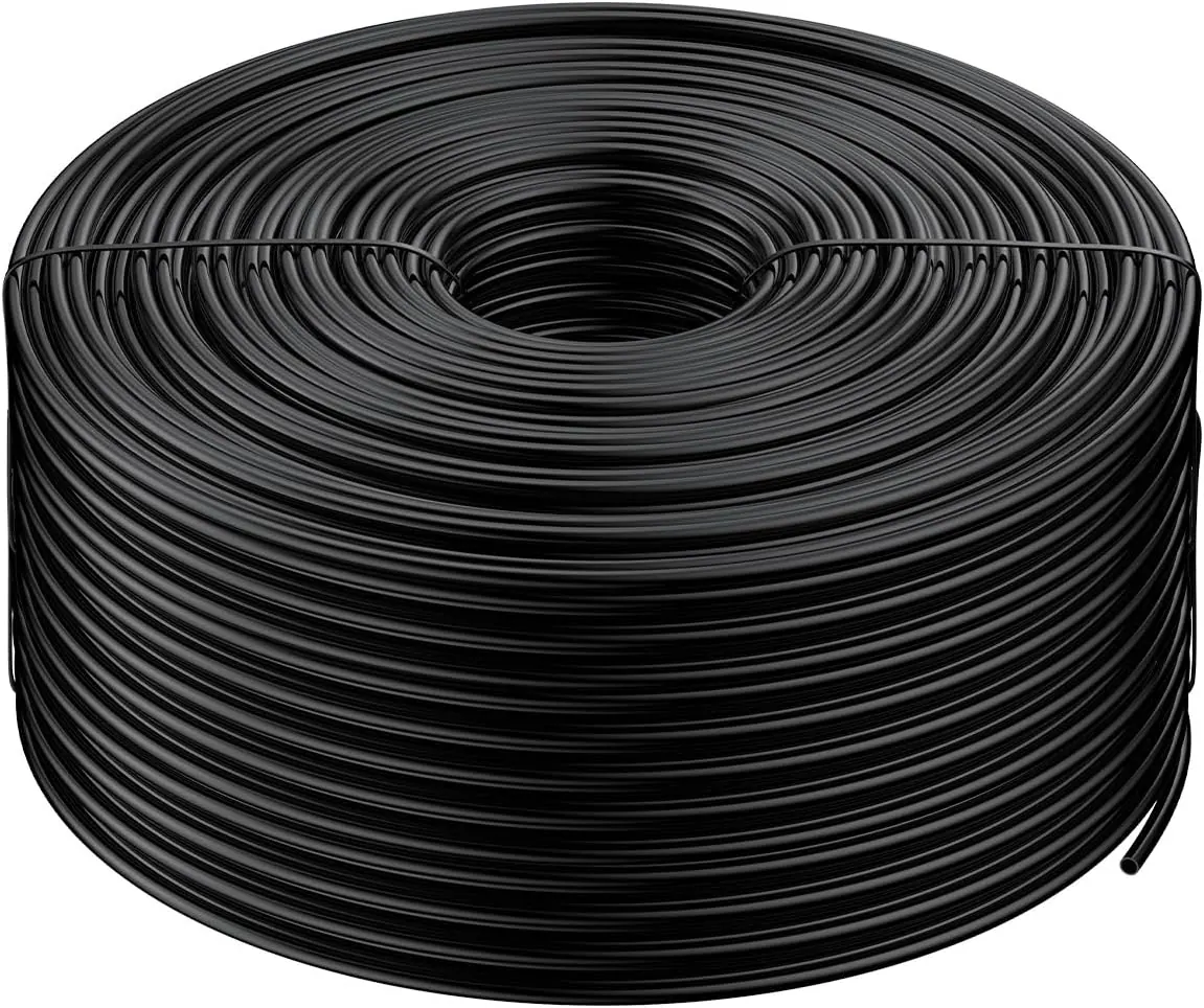 Pawfly 500 ft. 1/4" Drip Irrigation Tubing, Black Distribution Tubing for Drip Irrigation System, Polyethylene Drip Line, Drip Irrigation Hose Tube for Quick-Connect Drip Irrigation Emitters