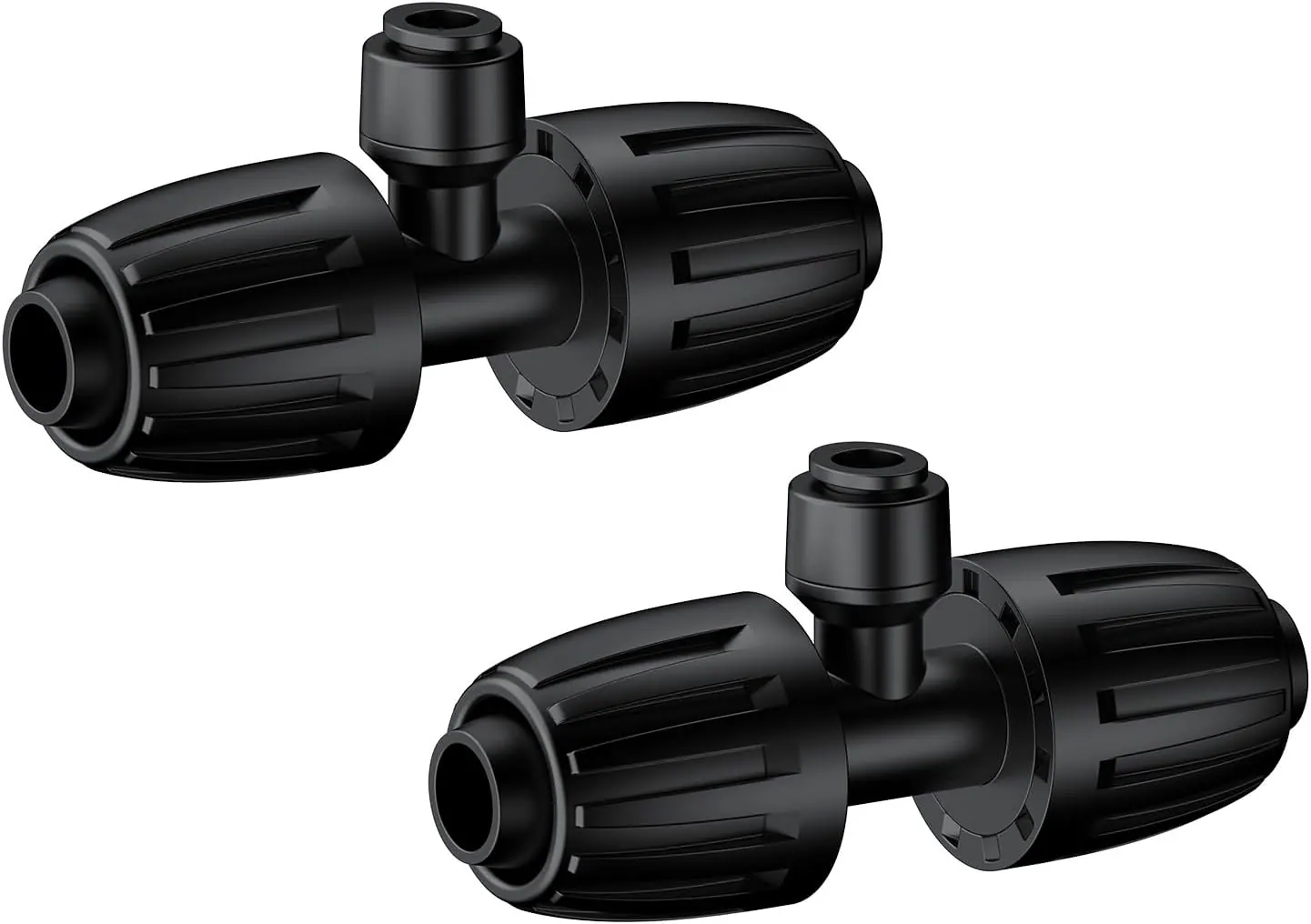 Pawfly 17 Pcs Drip Irrigation Fittings Kit for 1/2" Tubing, Barbed Drip Line Connectors with 4 Tees, 2 Standard Couplings, 3 Flow-Control Couplings, 4 Elbows, 2 Faucet Adapters & 2 End Caps view 8