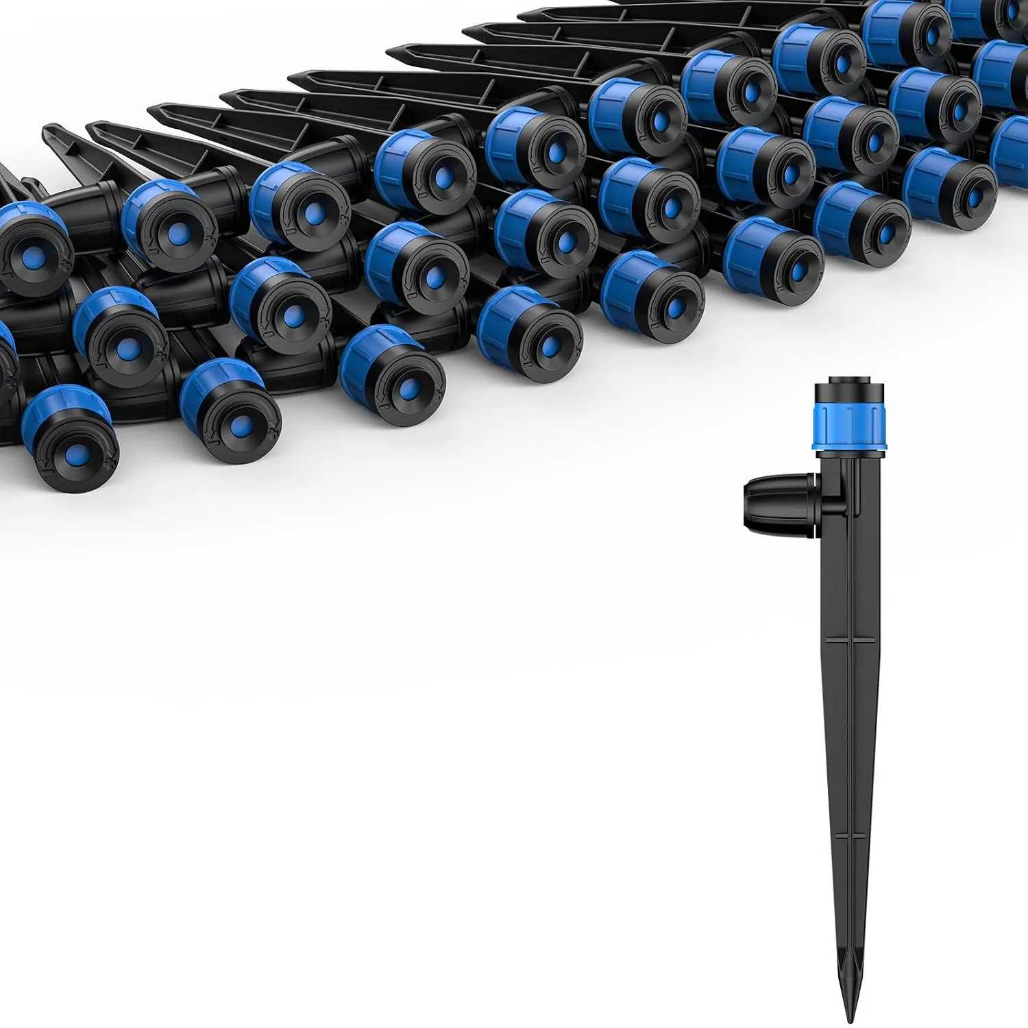 Pawfly 30 Pcs Drip Irrigation Emitters, Drip Emitters for 1/4" Drip Irrigation Tubing, Sprinkler Heads with Adjustable 360 Degree Water Flow, Garden Drippers for Plants Watering System